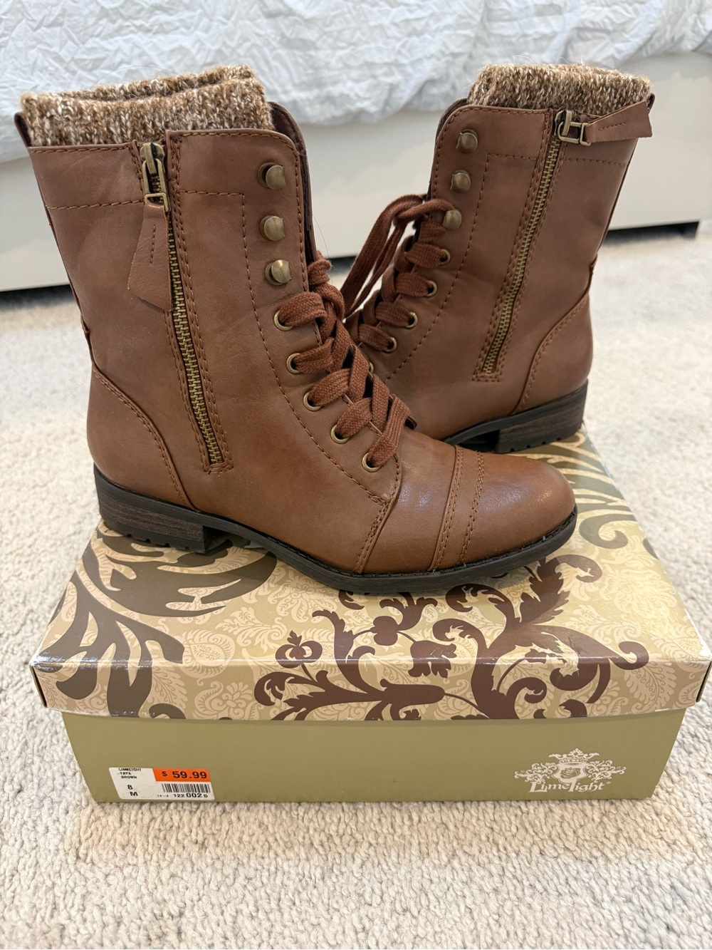 Limelight Taya Brown Leather Boots